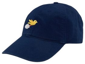 Smathers & Branson Men's Needlepoint Golf Hat in Birdie Navy