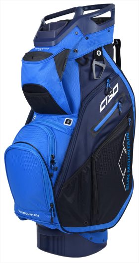 Sun Mountain Men's C-130 Cart Bag 2021 in Black/Navy/Cobalt