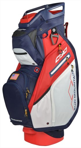 Sun Mountain Men's C-130 Cart Bag 2021 in Navy/White/Red