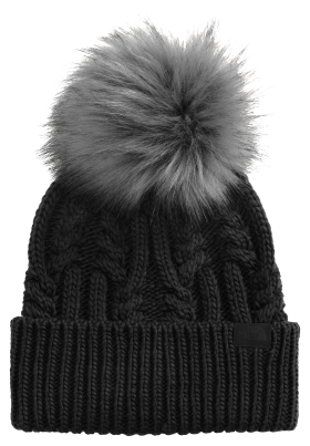 The North Face Oh Mega Fur Pom Beanie for Ladies - TNF Black