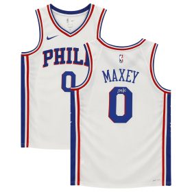 Tyrese Maxey White Philadelphia 76ers Autographed Nike 2020-2021 Association Edition Swingman Jersey