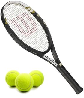 Wilson Hyper Hammer 5.3 Tennis Racquet Bundled w 3 Tennis Balls