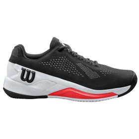 Wilson Men's Rush Pro 4.0 Tennis Shoes (Black/White/Poppy Red)