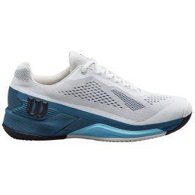 Wilson Men's Rush Pro 4.0 Tennis Shoes (White/Blue Coral/Blue Atoll)