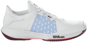 Wilson Women's Kaos Swift Tennis Shoes (White/Chambray Blue/Fig)
