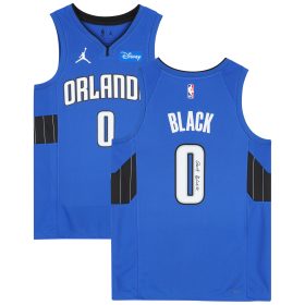 Anthony Black Orlando Magic Autographed Blue Jordan Brand 2022-23 Statement Swingman Jersey with Patch