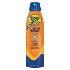Banana Boat Ultra Sport Clear UltraMist SPF 30 Sunscreen Spray, 6 Oz