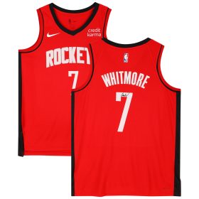Cam Whitmore Houston Rockets Autographed Red Nike Icon Edition Swingman Jersey