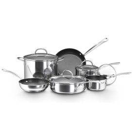 Farberware 10-Piece Millenium Stainless Steel Nonstick Cookware Set