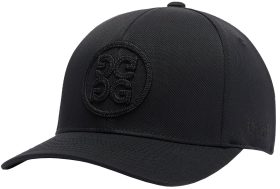 G/FORE Circle Gs Stretch Twill Snapback Golf Hat 2024, Nylon/Spandex in Onyx