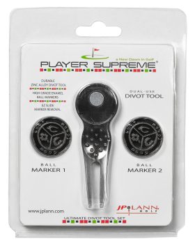 JP Lann Player Supreme Divot Tool And Golf Ball Marker Set in Good Luck Horseshoes