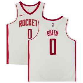 Jalen Green Houston Rockets Autographed 2021 Nike White Association Edition Swingman Jersey with "2021 #2 Draft Pick" Inscription