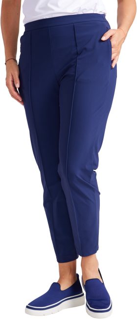 KINONA Women's Tailored Crop Golf Pants, Nylon in Navy Blue, Size M