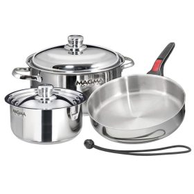 Magma 7-Piece Nesting Stainless Steel Induction Cookware Set