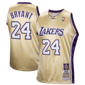 Men's Mitchell & Ness Kobe Bryant Gold Los Angeles Lakers Hall of Fame Class of 2020 #24 Authentic Hardwood Classics Jersey