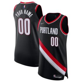 Men's Nike Black Portland Trail Blazers 2021/22 Diamond Authentic Custom Jersey - Icon Edition
