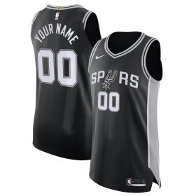 Men's Nike Black San Antonio Spurs Authentic Custom Jersey - Icon Edition
