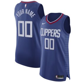Men's Nike Blue LA Clippers 2020/21 Authentic Custom Jersey - Icon Edition