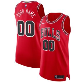 Men's Nike Red Chicago Bulls Authentic Custom Jersey - Icon Edition