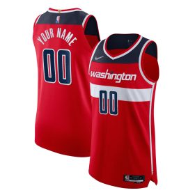 Men's Nike Red Washington Wizards 2021/22 Diamond Authentic Custom Jersey - Icon Edition