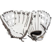 Mizuno Prime Elite 12.5" Fastpitch Softball Glove - White/Grey - 2024 Model Size 12.5 in