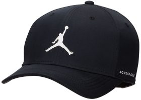 Nike Men's Jordan Golf Rise Golf Hat, 100% Polyester in Black, Size M/L