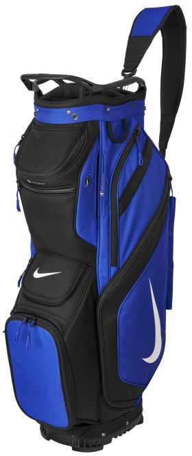 Nike Men's Performance Golf Cart Bag 2023, 100% Polyester in Game Royal/Black/White