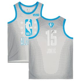 Nikola Jokic Denver Nuggets Autographed Platinum Nike 2021-2022 All-Star Game Swingman Jersey