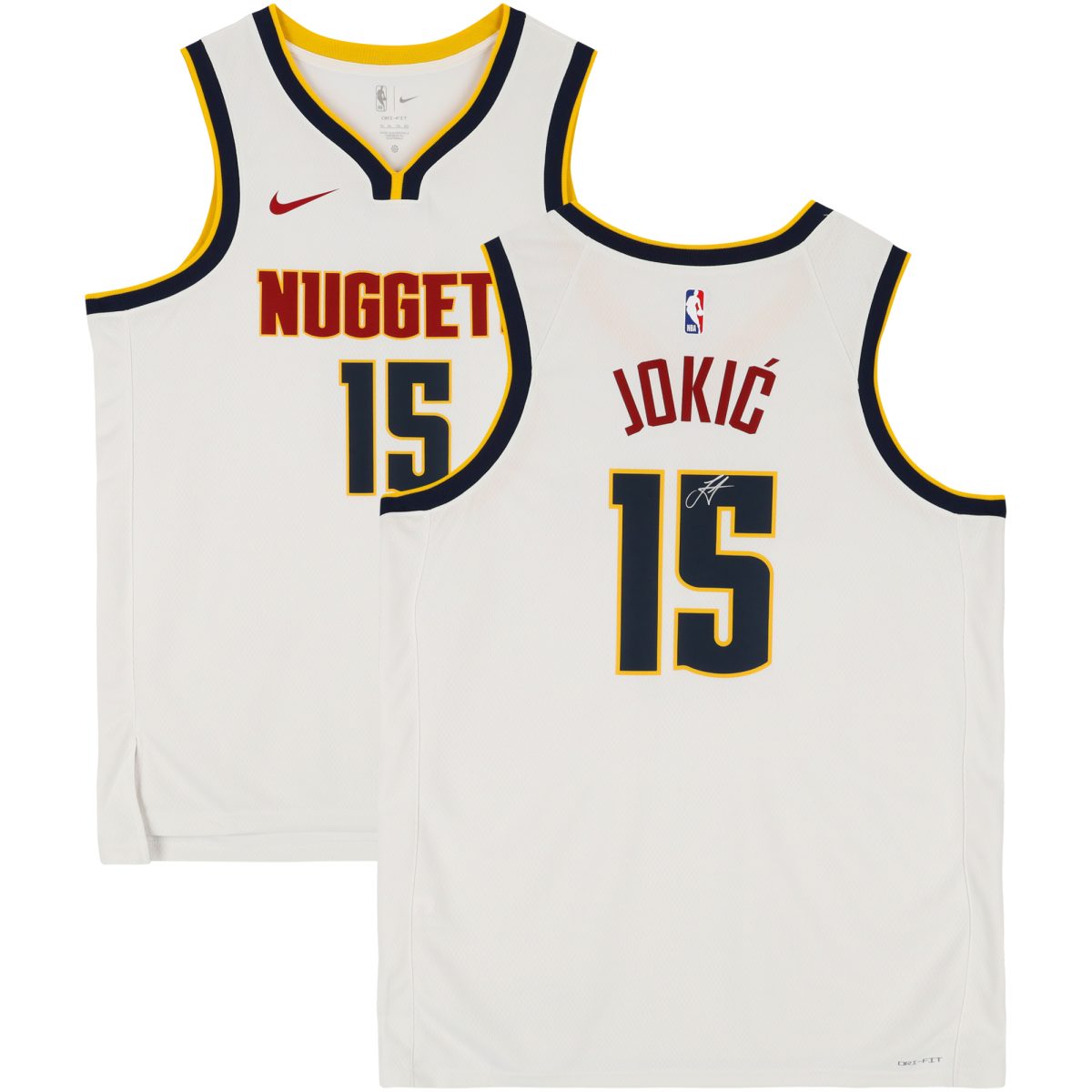 Nikola Jokic Denver Nuggets Autographed White Nike 2022-2023 Association Swingman Jersey