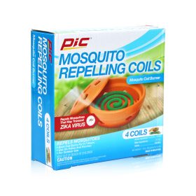 PIC Mosquito Repelling Coils with Coil Burner, 4-Pack