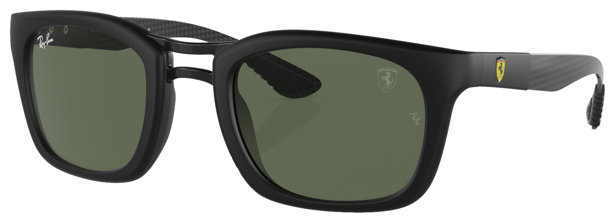 Ray-Ban RB8362M Scuderia Ferrari Collection Sunglasses - Black/Dark Green Classic - XX-Large