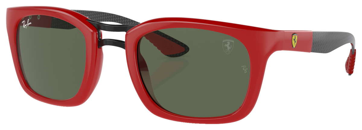 Ray-Ban RB8362M Scuderia Ferrari Collection Sunglasses - Red/Dark Green Classic - XX-Large