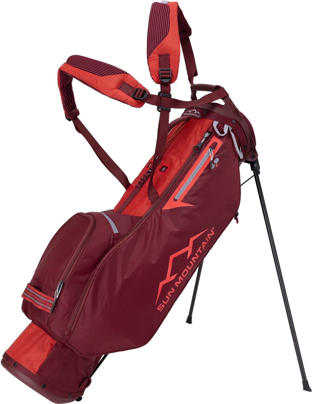 Sun Mountain Men's 2.5+ Stand Bag 2024 in Port/Rush Red