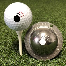 Tin Cup Golf Ball Stencil in Bombs Away