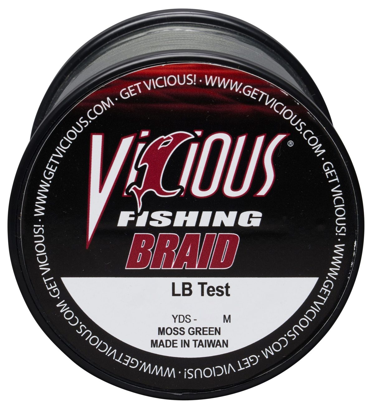 Vicious Fishing Standard Braid Fishing Line - Moss Green - 1500 Yards - 10 lb.