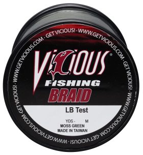 Vicious Fishing Standard Braid Fishing Line - Moss Green - 1500 Yards - 10 lb.