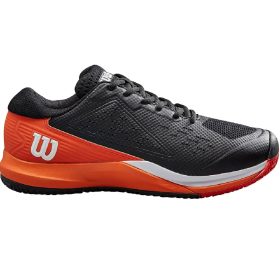 Wilson Men's Rush Pro ACE Tennis Shoes (Black/Vermillion Orange/White)