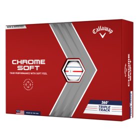 2023 Callaway Chrome Soft 360 Triple Track Golf Balls (1 Dozen) - White