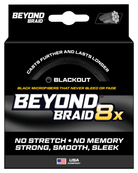 Beyond Braid 8X Ultra Performance 8-Strand Fishing Line - Blackout - No Fade - 2000 Yards - 40 Lb. Test