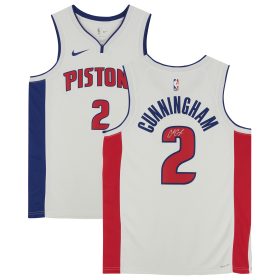 Cade Cunningham White Detroit Pistons Autographed Nike Association Edition Swingman Jersey