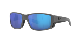 Costa Del Mar Tuna Alley PRO 580G Glass Polarized Sunglasses - Matte Gray/Blue Mirror - Large