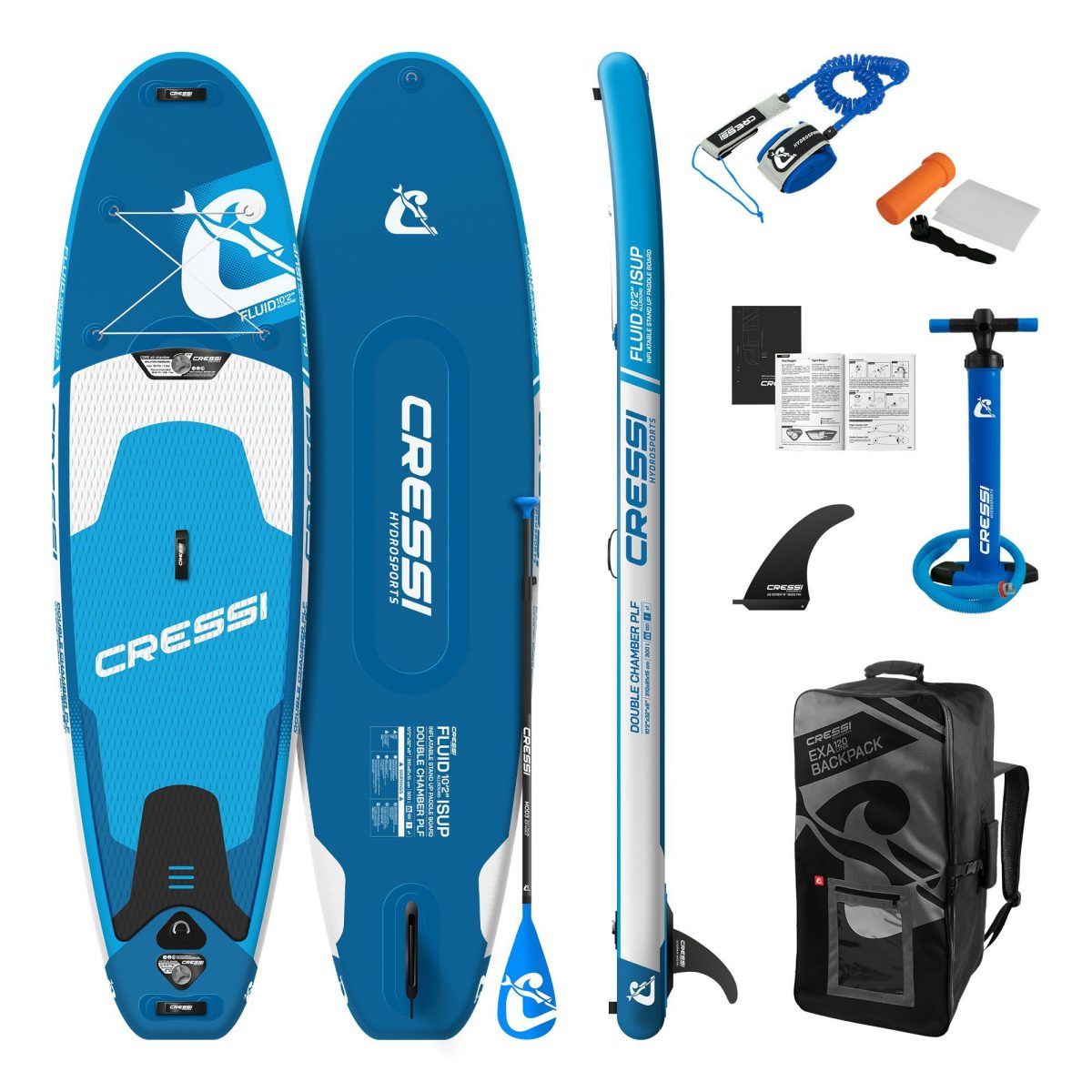 Cressi Fluid Inflatable All Round Stand-Up Paddleboard Kit