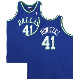 Dirk Nowitzki Dallas Mavericks Autographed Mitchell & Ness Royal Blue 1998-1999 Throwback Authentic Jersey