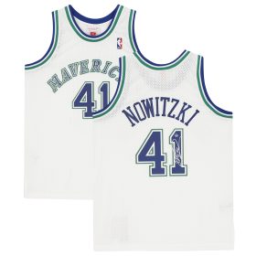 Dirk Nowitzki Dallas Mavericks Autographed White Nike 1998 Swingman Jersey