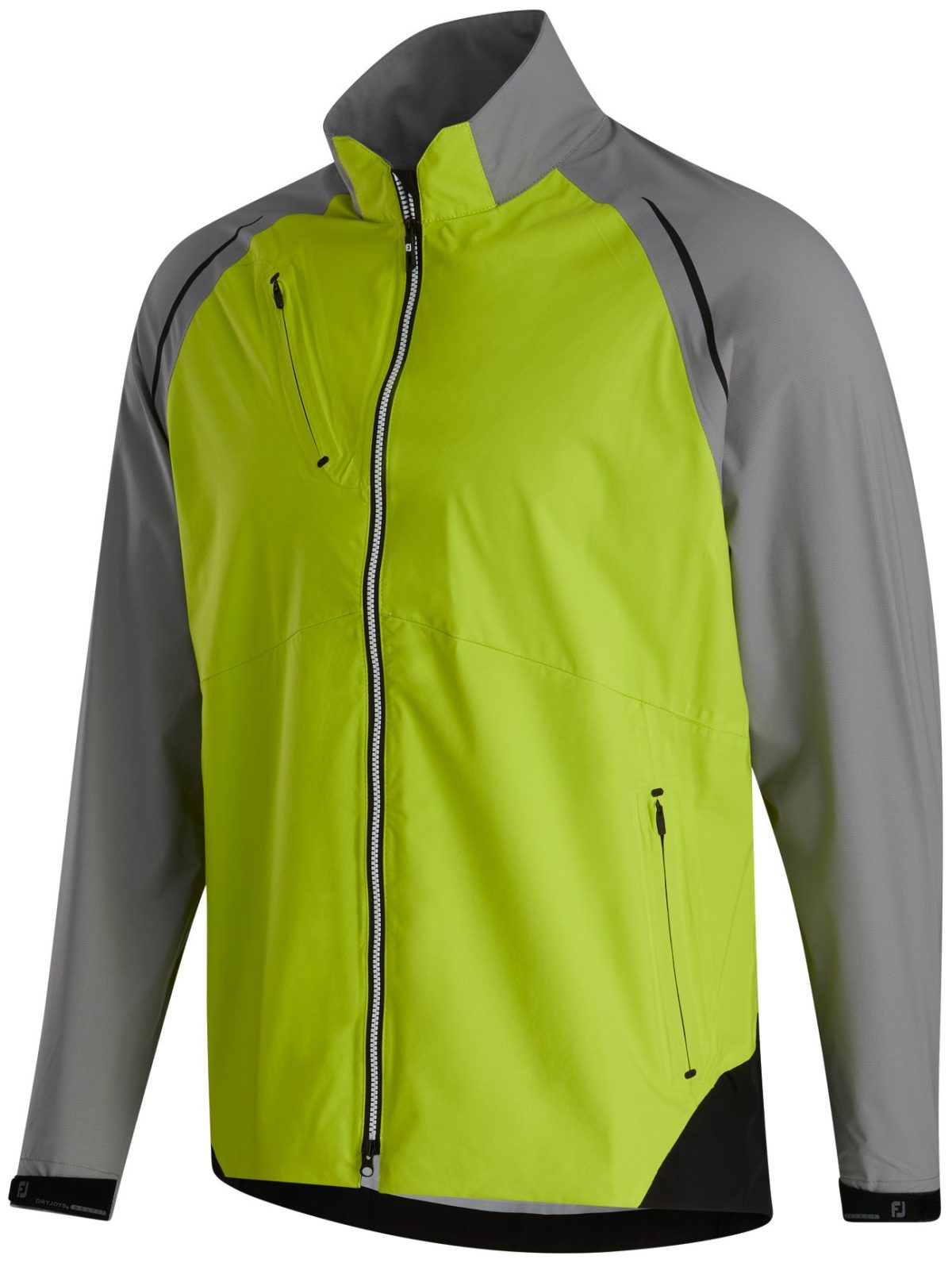 FootJoy Men's Dryjoys Select Golf Rain Jacket in Grey/Lime, Size L