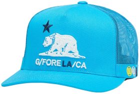 G/FORE California Cotton Twill Trucker Golf Hat, Cotton/Polyester in Catalina