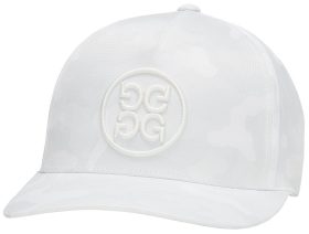 G/FORE Camo Circle Gs Ripstop Snapback Golf Hat, 100% Polyester in Snow Camo