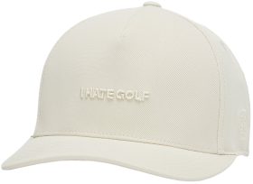G/FORE I Hate Golf Stretch Twill Snapback Golf Hat, Nylon/Spandex in Stone