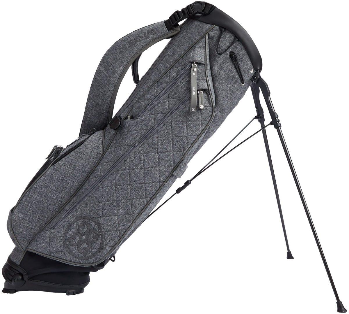 G/FORE Men's Tech Melange Daytona Plus Carry Golf Stand Bag in Heather Grey, Size 7.5" x 10"