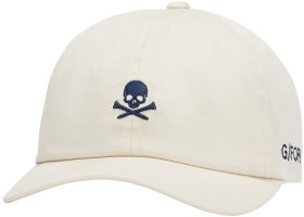 G/FORE Skull & Tees Cotton Twill Relaxed Fit Snapback Golf Hat, 100% Cotton in Stone